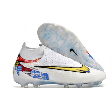 Scarpe da Calcio Nike Phantom Gx Elite DF FG Bianco Oro