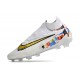 Scarpe da Calcio Nike Phantom Gx Elite DF FG Bianco Oro