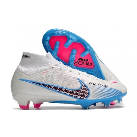 Nike Zoom Mercurial Superfly IX Elite FG Bianco Blu