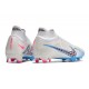 Nike Zoom Mercurial Superfly IX Elite FG Bianco Blu