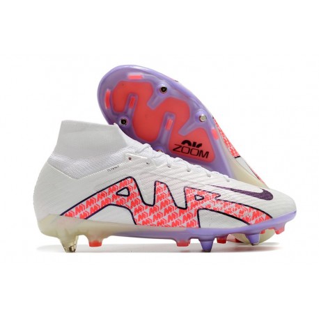 Scarpa Nike Air Zoom Mercurial Superfly IX Elite SG Bianco Off Noir Latte Di Cocco