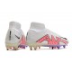 Scarpa Nike Air Zoom Mercurial Superfly IX Elite SG Bianco Off Noir Latte Di Cocco