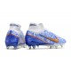 Scarpa Nike Air Zoom Mercurial Superfly IX Elite SG Bianco Blu Oro
