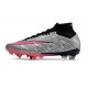 Scarpa Nike Air Zoom Mercurial Superfly IX Elite SG XXV Argento Metallico Rosa Hyper Nero