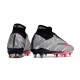 Scarpa Nike Air Zoom Mercurial Superfly IX Elite SG XXV Argento Metallico Rosa Hyper Nero