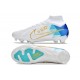 Nike Air Zoom Mercurial Superfly 9 Elite FG Bianco Blu Oro
