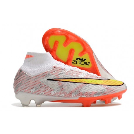 Nike Zoom Mercurial Superfly IX Elite FG Bianco Oro Rosso