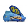 Nike Air Zoom Mercurial Superfly 9 Elite FG X Mbappe Blu Baltico Bianco