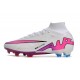 Nike Air Zoom Mercurial Superfly 9 Elite FG Bianco Rosa Blu