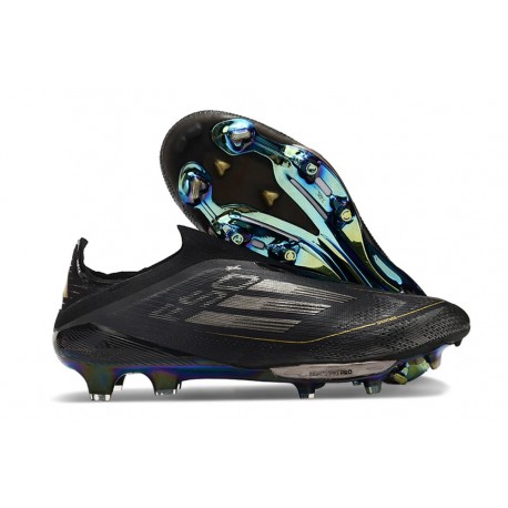 Scarpa da Calcio adidas F50+ FG Nero Core Ferro Metallizzato Oro Met