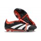 Scarpe adidas Predator 24 Elite FT FG Nero Core Bianco Rosso Solare