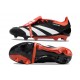 Scarpe adidas Predator 24 Elite FT FG Nero Core Bianco Rosso Solare