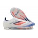 Adidas Scarpa F50 Elite Senza Lacci FG Ftwr Bianco Rosso Solare Blu Lucido