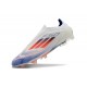 Adidas Scarpa F50 Elite Senza Lacci FG Ftwr Bianco Rosso Solare Blu Lucido