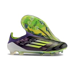 Adidas Scarpa F50 Elite Senza Lacci FG Ftwr Bianco Rosso Solare Blu Lucido