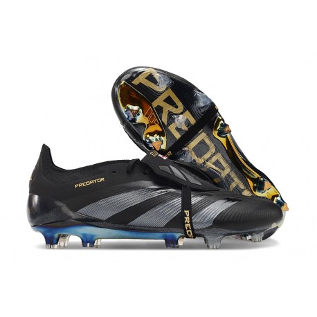 Scarpe adidas Predator 24 Elite FT FG Nero Core Carbone Oro Met