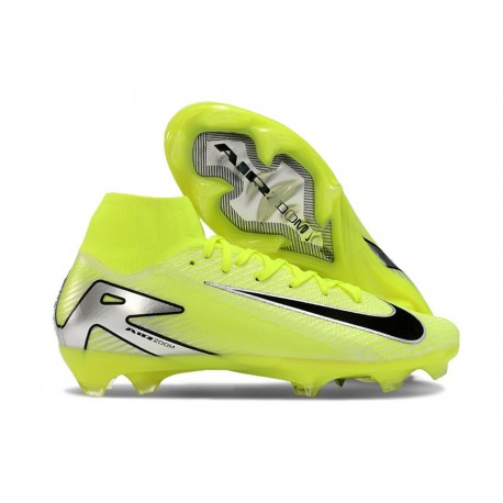 Nike Air Zoom Mercurial Superfly 10 Elite FG Volt Argento Nero