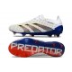 Scarpa adidas Predator 24 Elite FG Bianco Gris Blu Rosso