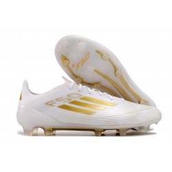 Scarpe da Calcio Adidas F50 Elite FG Ftwr Bianco Oro Met Ftwr Bianco