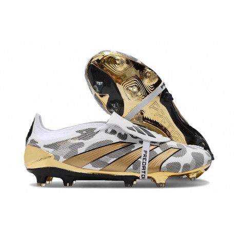Scarpe adidas Predator 24 Elite FT FG Oro Metallizzato Bianco Grigio