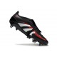 Scarpa Adidas Predator Elite Tongue FG Nero Grigio 4 Rosso Lucido
