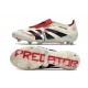 Scarpa Adidas Predator Elite Tongue FG Bianco Off Nero Core Rubino Puro