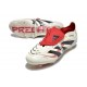 Scarpa Adidas Predator Elite Tongue FG Bianco Off Nero Core Rubino Puro