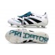 Scarpa Adidas Predator Elite Tongue FG Bianco Nero Ciano 