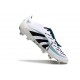 Scarpa Adidas Predator Elite Tongue FG Bianco Nero Ciano 
