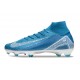 Nike Air Zoom Mercurial Superfly 10 Elite FG Blu Bianco