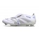 Adidas Predator Elite Tongue FG Bianco Argento Metallico Royal Acceso