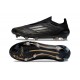 Adidas Scarpa F50 Elite Senza Lacci FG Nero Core Ferro Metallizzato Oro Met