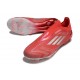 Adidas Scarpa F50 Elite Senza Lacci FG Rosso Argento