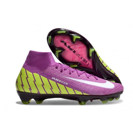 Nike Air Zoom Mercurial Superfly 10 Elite FG Viola Giallo Bianco