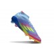 Adidas Scarpa F50 Elite Mid FG Blu Fusion Limone Lucido Rosa Lucido