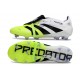Scarpa Adidas Predator Elite Tongue FG Bianco Nero Limone Lucido
