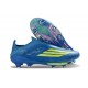 adidas F50+ Laceless Elite FG X MESSI Team Blu Royal Giallo Solare Semi Blu Burst