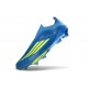adidas F50+ Laceless Elite FG X MESSI Team Blu Royal Giallo Solare Semi Blu Burst