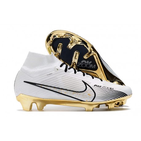 Scarpe Nike Mercurial Superfly 9 Elite FG Bianco Oro