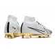 Scarpe Nike Mercurial Superfly 9 Elite FG Bianco Oro
